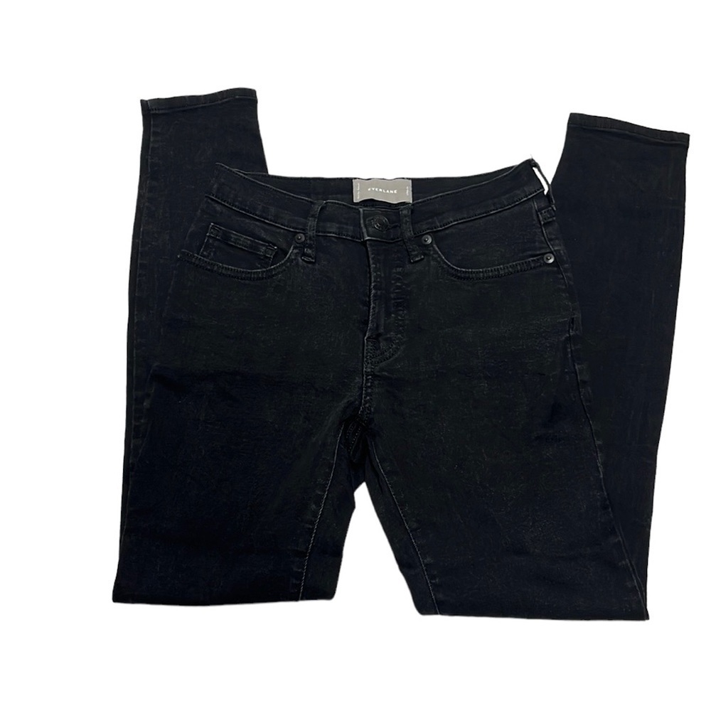 Everlane Women Black 9" High Rise Skinny Stretch Ankle Regular Jeans Size 26